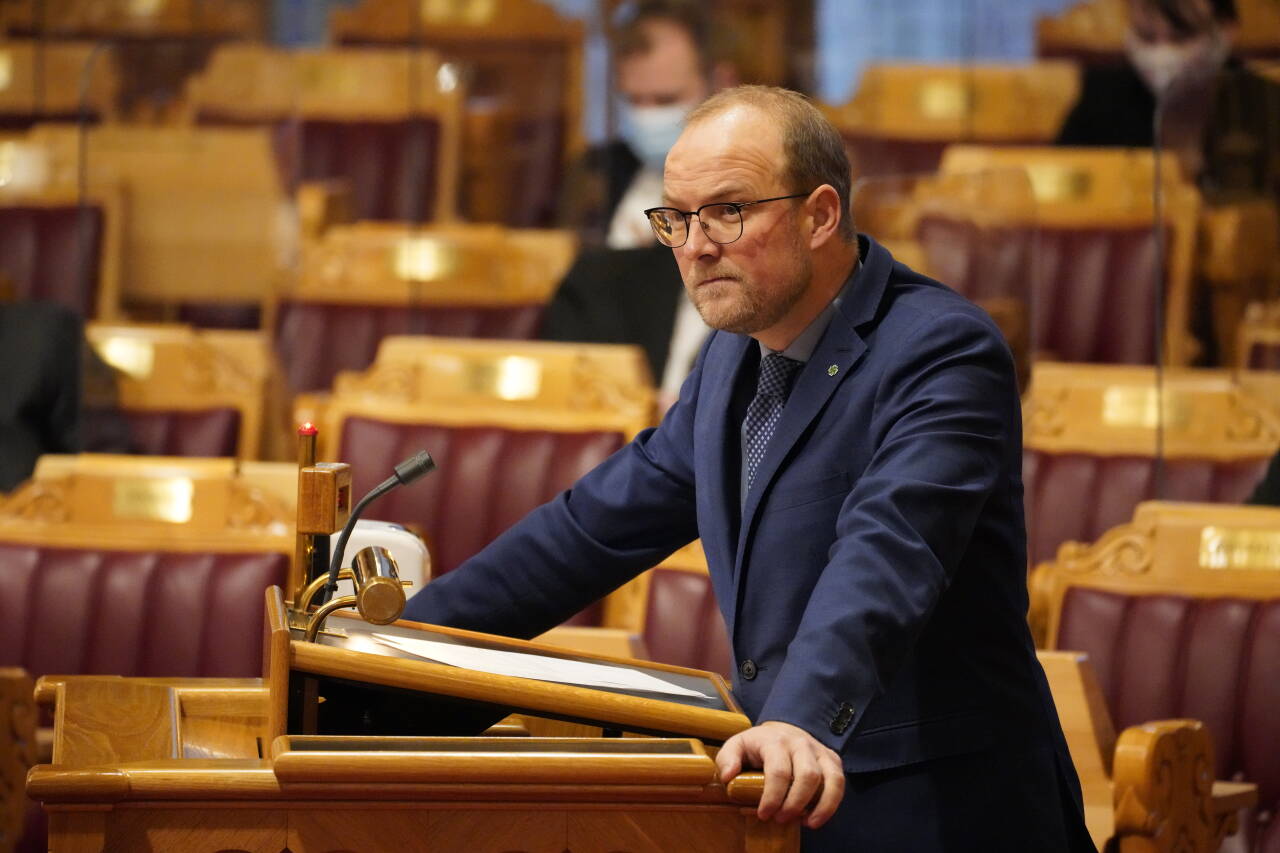 Senterpartiets Ole André Myhrvold mener energipolitikken og klimapolitikken må ses i sammenheng. Foto: Ole Berg-Rusten / NTB