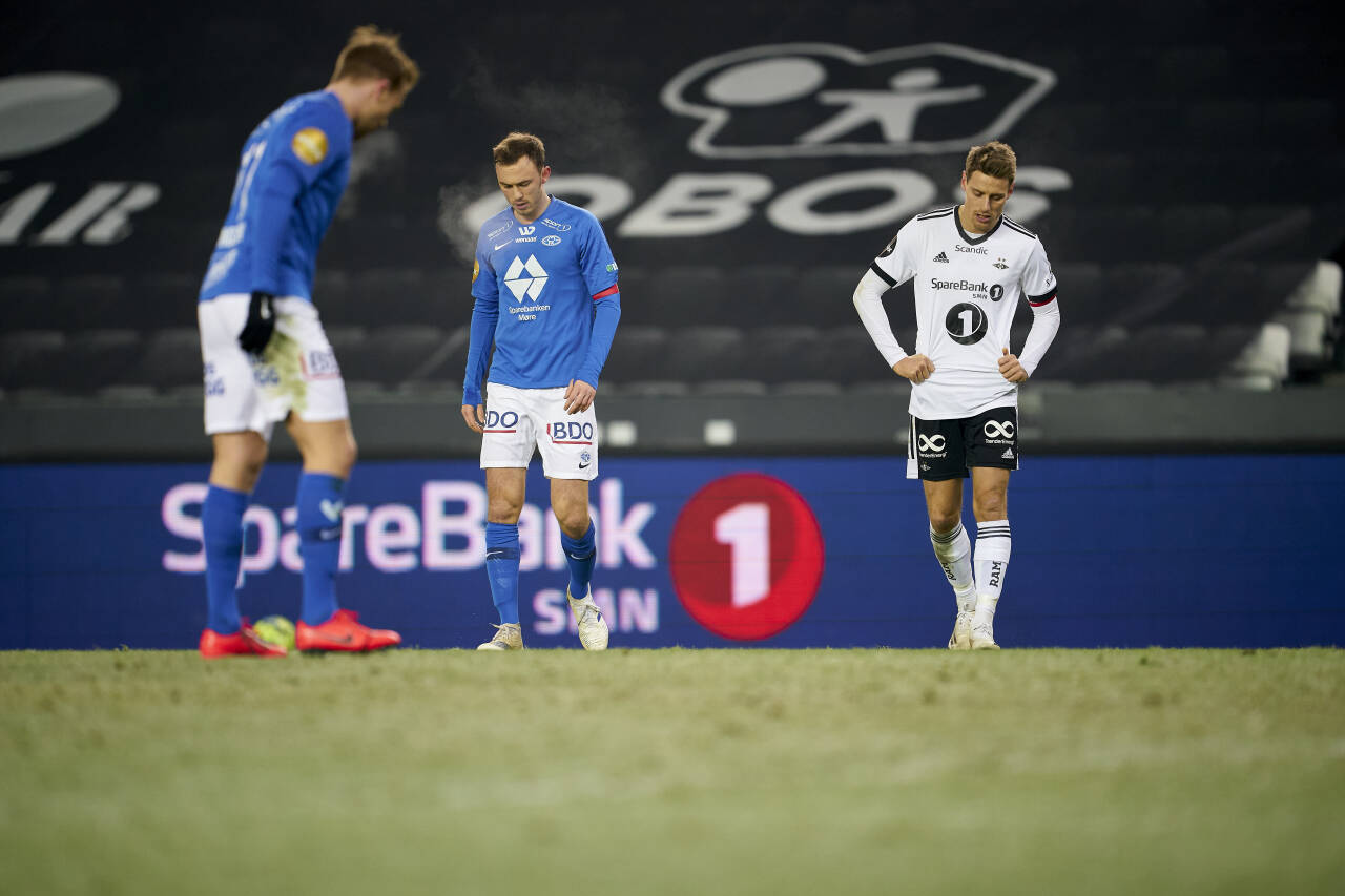 Treningskampen mellom Molde og Rosenborg avlyses på grunn av koronafrykt. Foto: Ole Martin Wold / NTB