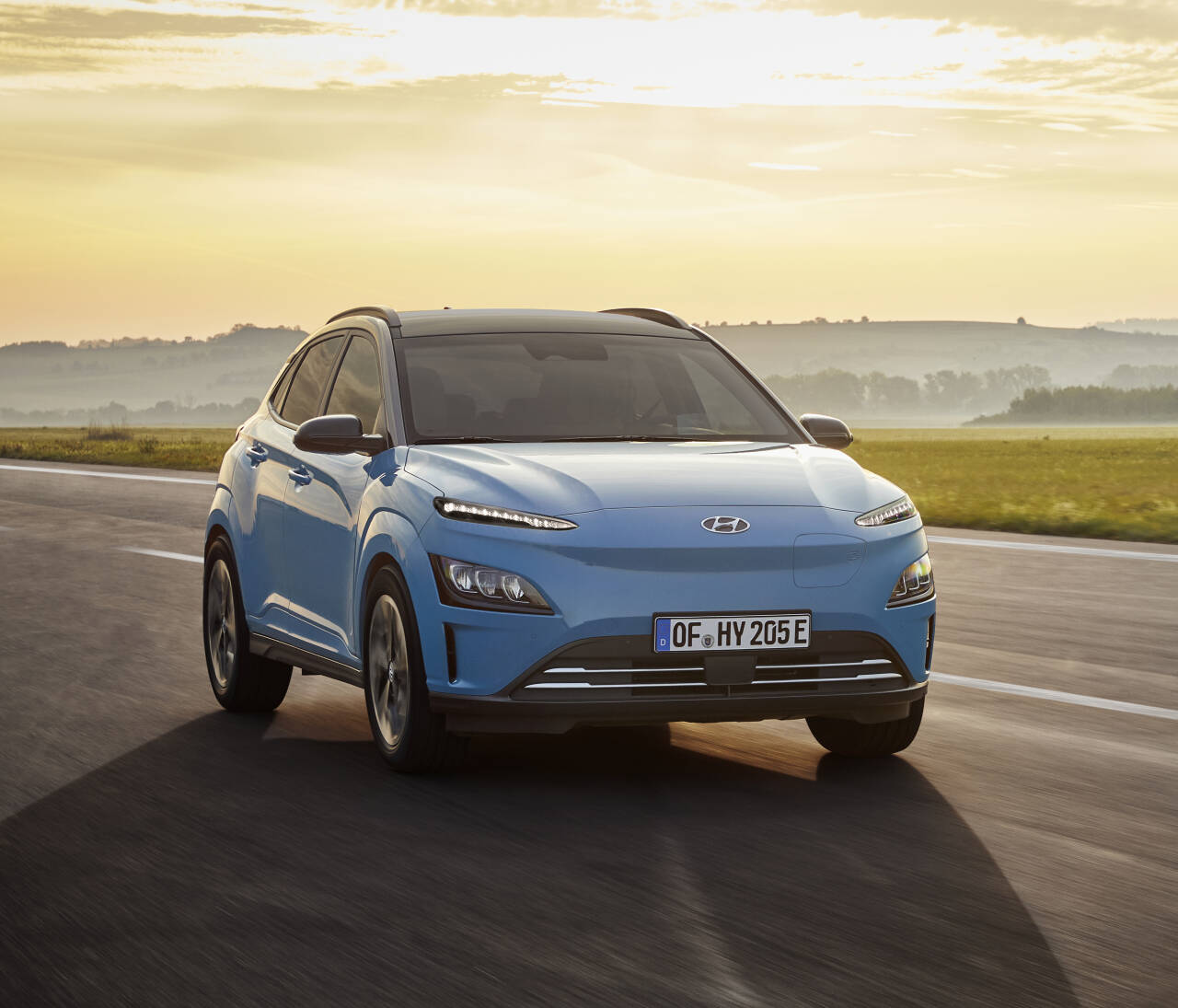 MINDRE BATTERI: Hyundai Kona blir nå, for første gang i Norge, tilgjengelig med den minste batteripakken. Foto: Produsenten