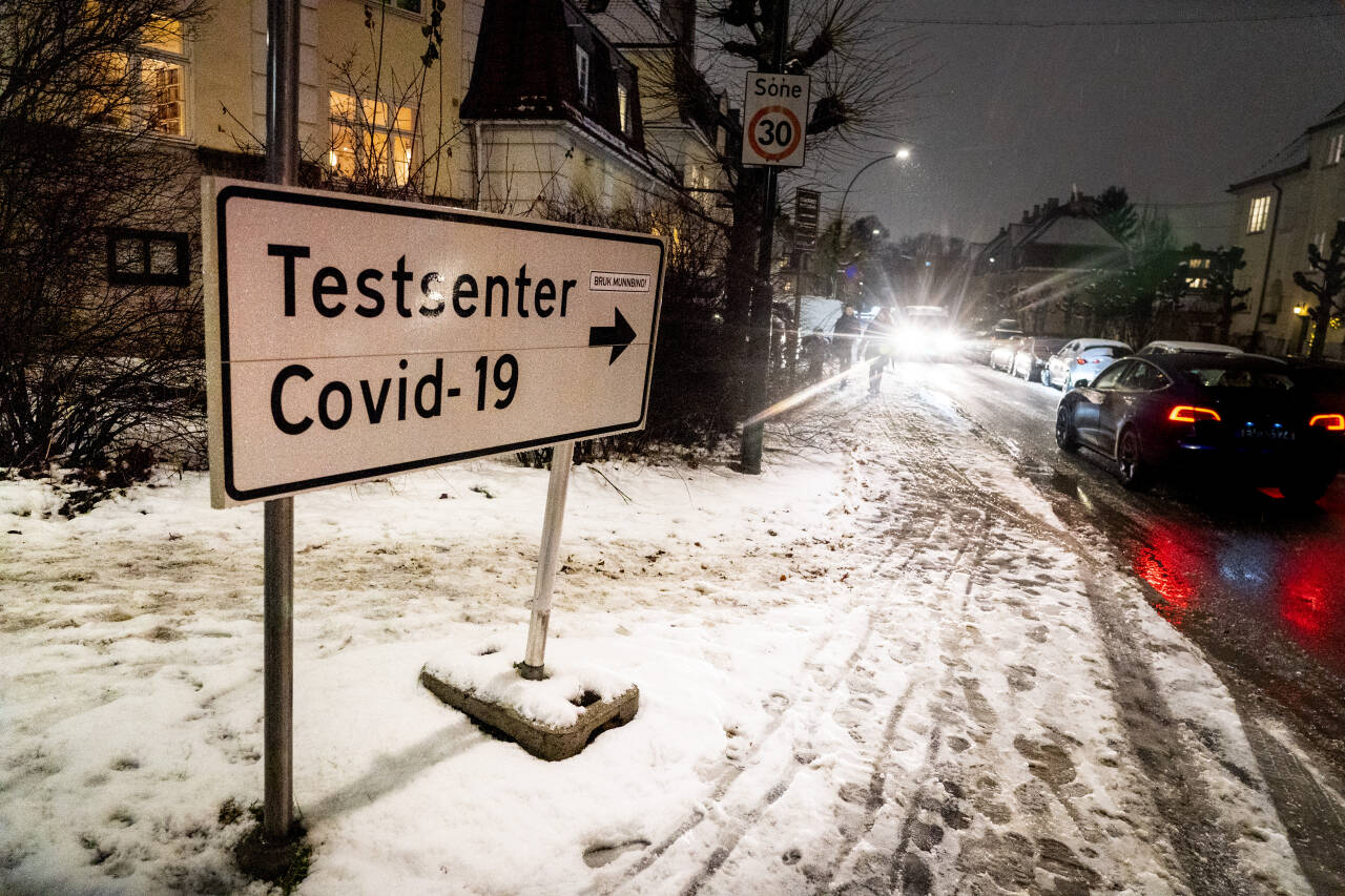 Teststasjon på Adamstuen i Oslo. Foto: Terje Pedersen / NTB