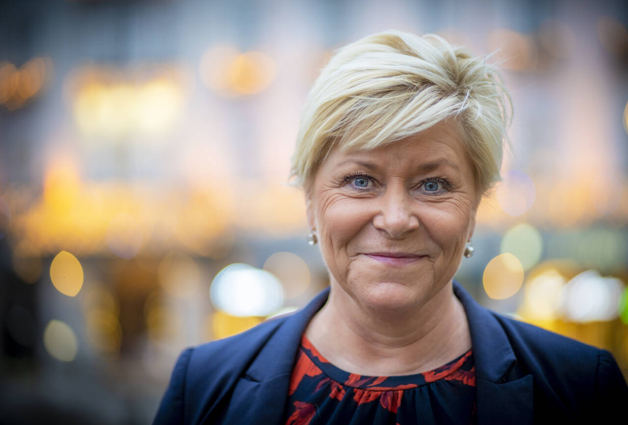 Leder Siv Jensen og Frp har hatt fått drøyt 1.500 flere medlemmer i løpet av det første året utenfor regjeringskontorene. Foto: Ole Berg-Rusten / NTB