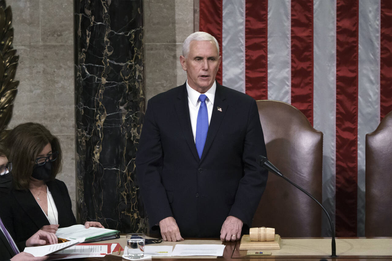 USAs visepresident Mike Pence ønsker ikke å ta i bruk det 25. grunnlovstillegget for å avsette president Donald Trump. Foto: J. Scott Applewhite / AP / NTB
