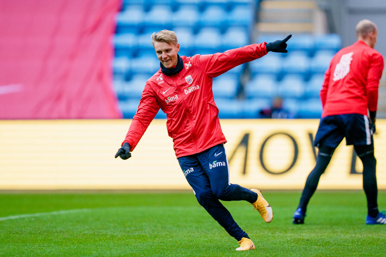 Martin Ødegaards klubb Arsenal møter Manchester United lørdag kveld.Foto: Stian Lysberg Solum / NTB