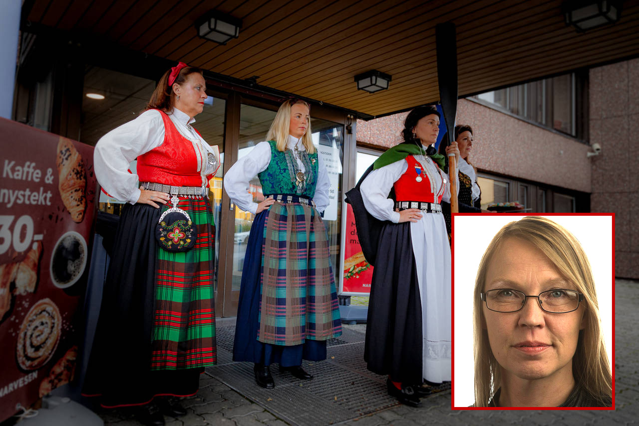 Ingrid Uthaug (innfelt), Bunadsgeriljaen. Foto: Ken Alvin Jensen / Steinar Melby