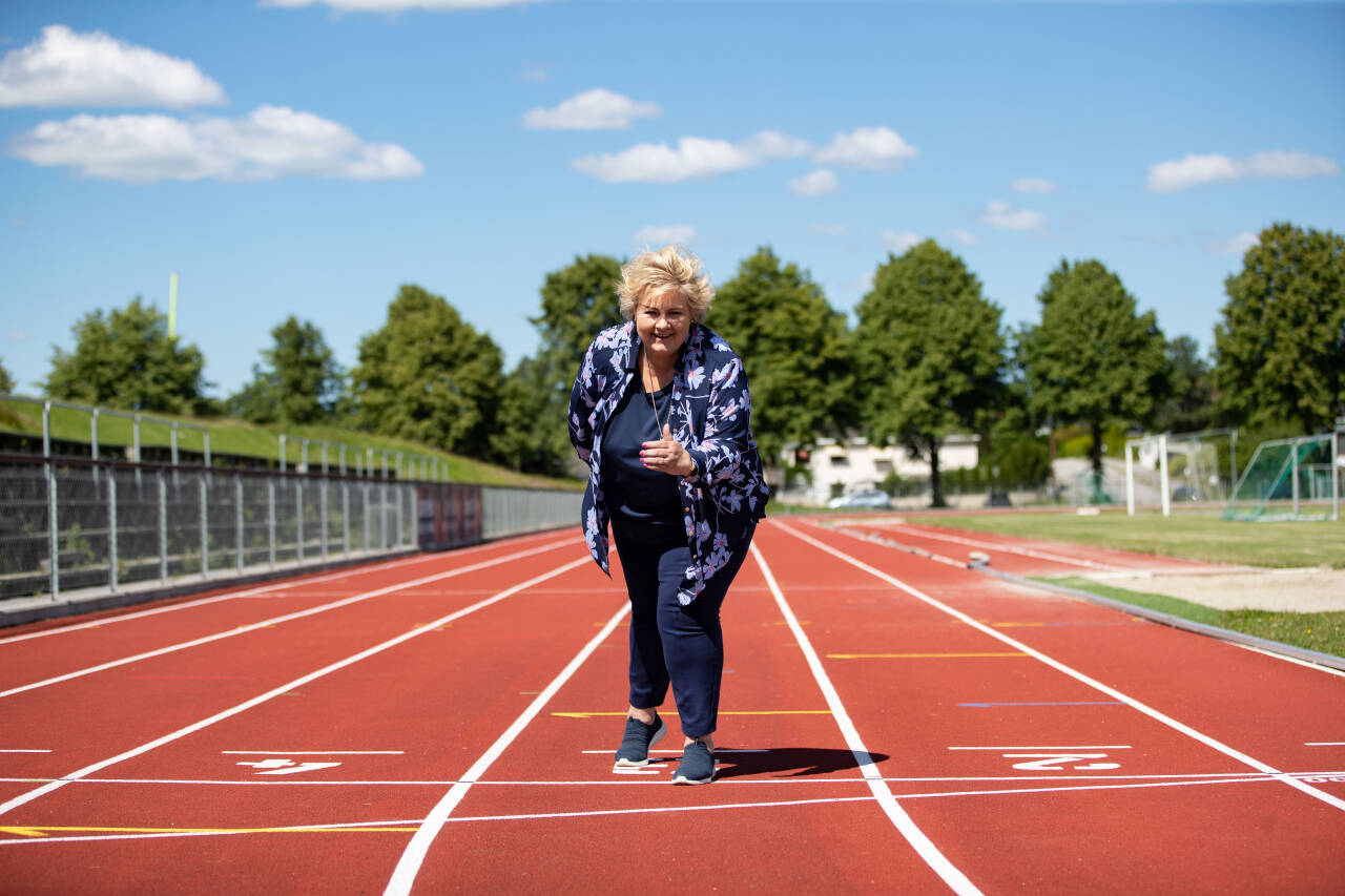 Statsminister Erna Solberg (H) på startstreken foran årets valgkamp. Foto: Hanna Johre / NTB