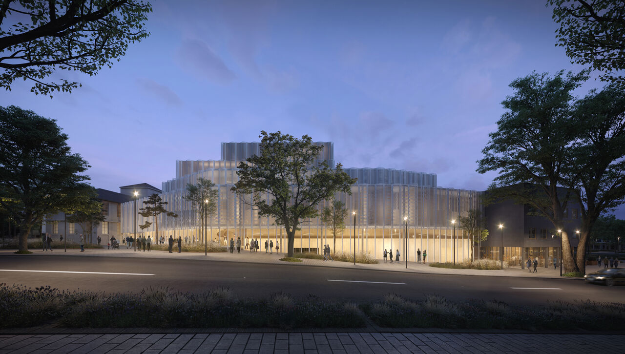 Skisse av det nye kulturhuset i Kristiansund ved C.F. Møller Architects