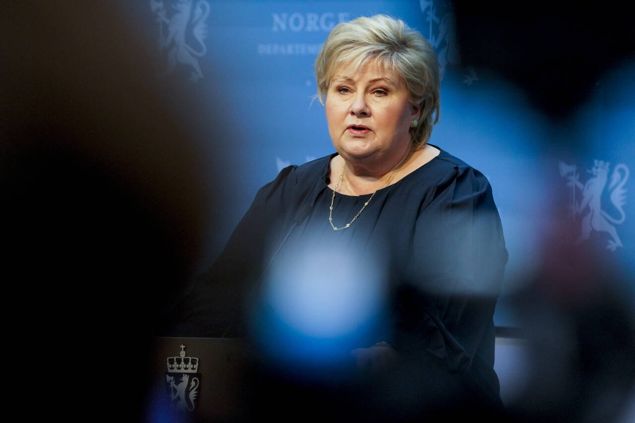 Statsminister Erna Solberg (H) presenterte fredag en ny frihandelsavtale med Storbritannia. Foto: Gorm Kallestad / NTB