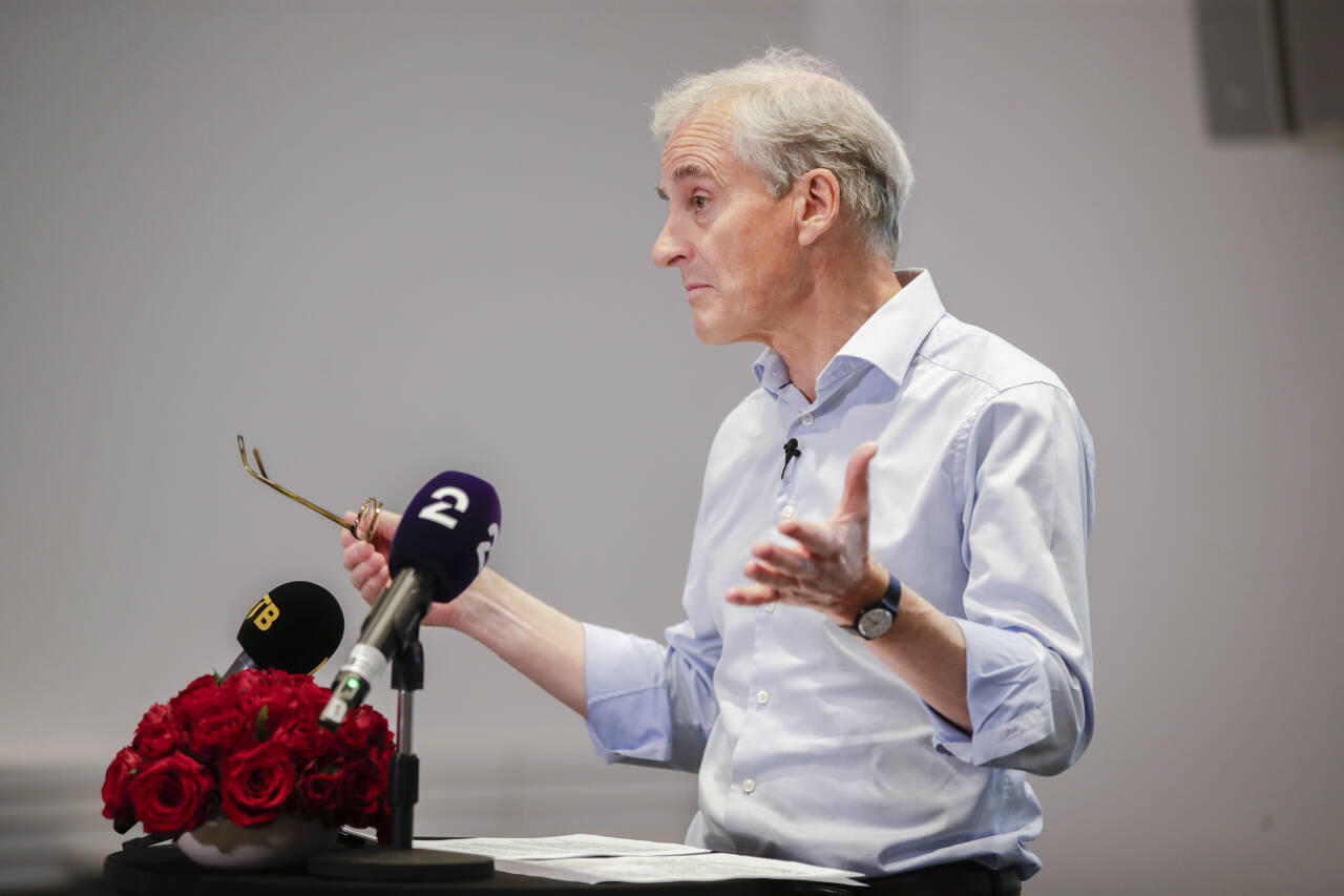 Jonas Gahr Støre talte tirsdag til Arbeiderpartiets sentralstyre, som har siste møte før sommerferien. Foto: Hanna Johre / NTB