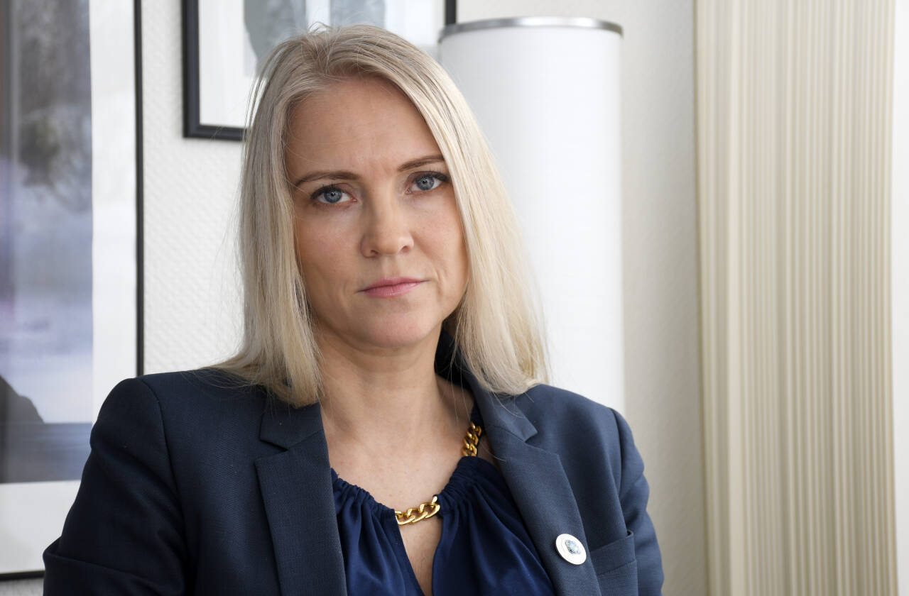 Lill Sverresdatter Larsen, som er leder i sykepleierforbundet og forhandlingsleder for Unio, sier lønnstilbudet fra Spekter var altfor dårlig. Foto: Rune Stoltz Bertinussen / NTB