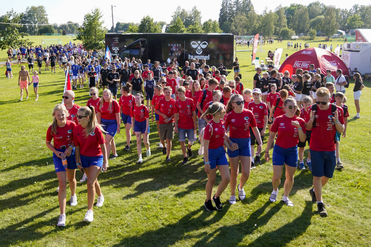 Norway Cup har ennå ikke bestemt seg for å avlyse årets turnering på Ekebergsletta. Tirsdag måtte Skandia Cup i Trondheim avlyse sitt arrangement for barn og unge. Foto: Fredrik Hagen / NTB