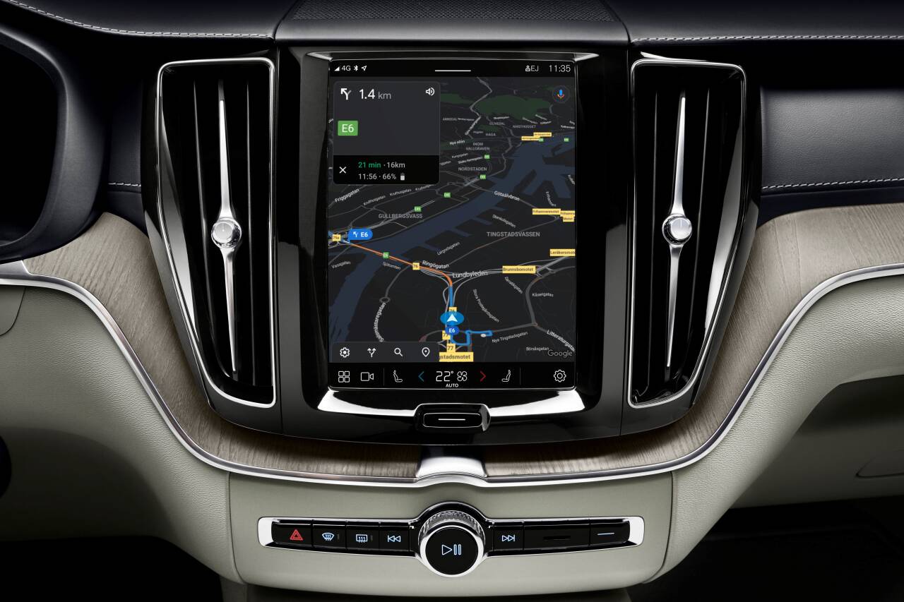 GOOGLE: Volvo ruller ut et nytt Google-basert infotainmentsystem i sine biler. Foto: Produsenten