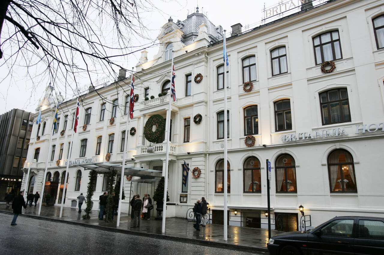 Britannia Hotel i Dronningens gate i Trondheim stenger på grunn av skjenkeforbudet.Foto: Gorm Kallestad / NTB