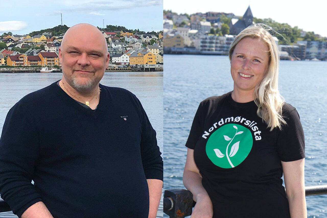 Stig Anders Ohrvik og Linda Dalseg Høvik, Nordmørslista. Foto: Inger Johanne Ohrvik / Terje Holm
