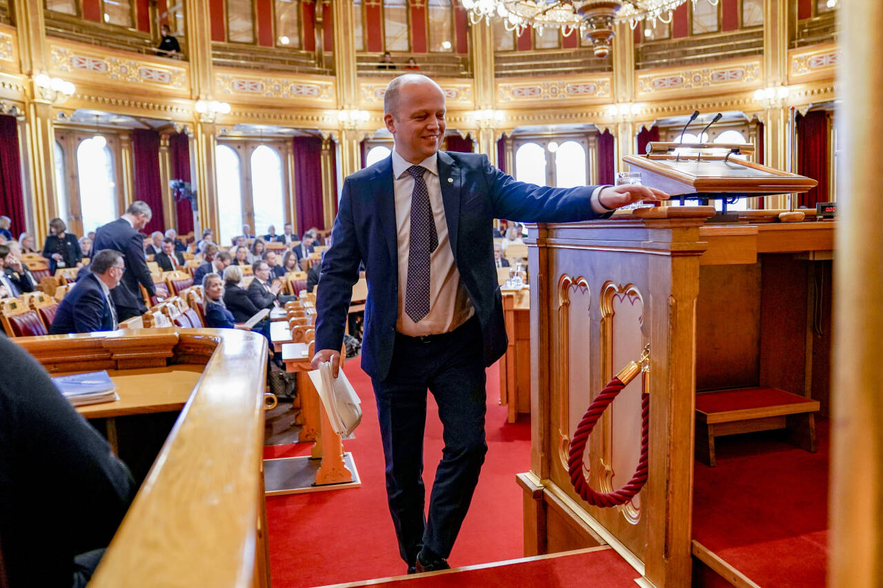 Finansminister Trygve Slagsvold Vedum (Sp). Foto: Stian Lysberg Solum / NTB