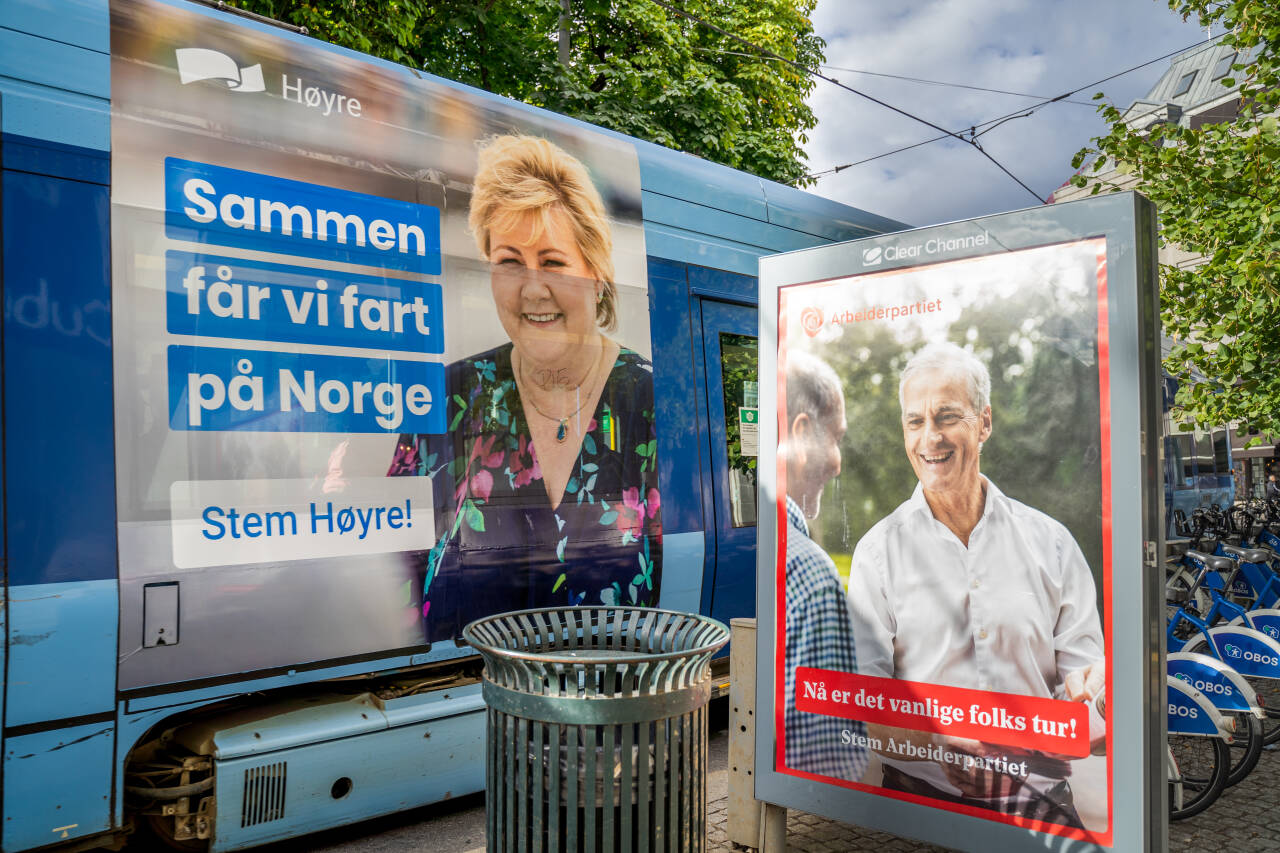 Høyre og Ap fikk til sammen 51,9 millioner kroner i bidrag under årets valgkamp. Foto: Ali Zare /NTB
