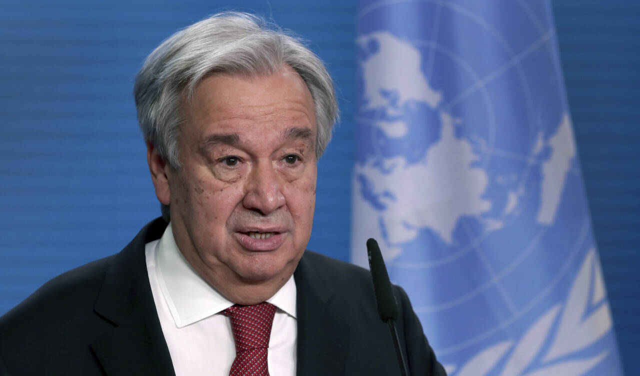 António Guterres sier det må kraftig lut til dersom det skal være mulig å nå målet om å begrense den globale oppvarmingen til 1,5 grader sammenlignet med førindustrielt nivå. Arkivfoto: Michael Sohn / AP / NTB