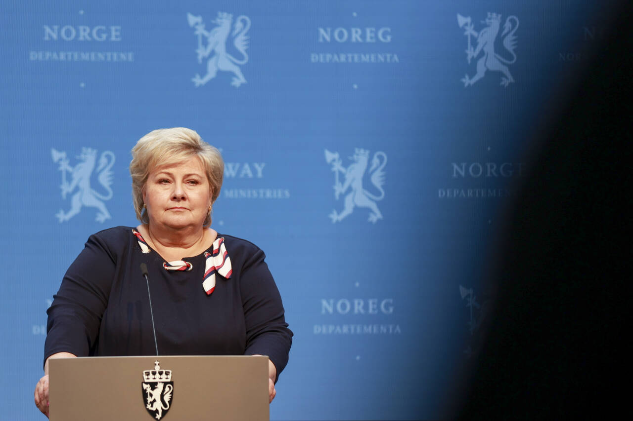 Statsminister Erna Solberg (H) kunngjorde fredag at Norge snart skal gjenåpnes.Foto: Beate Oma Dahle / NTB