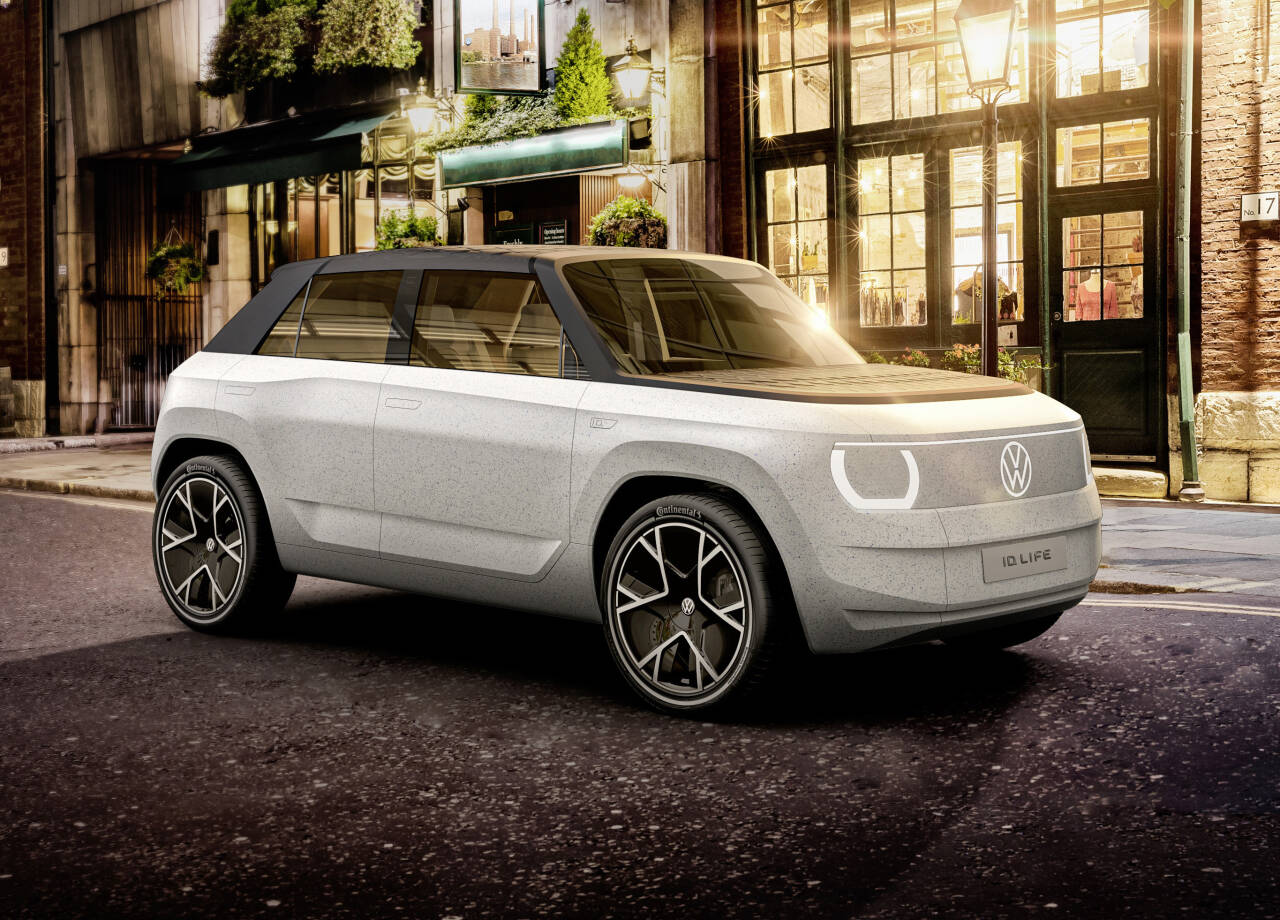 BYBIL: Volkswagen ID. Life har en batteripakke på 57 kWt. Rekkevidden anslås til 40 mil. Foto: Produsenten