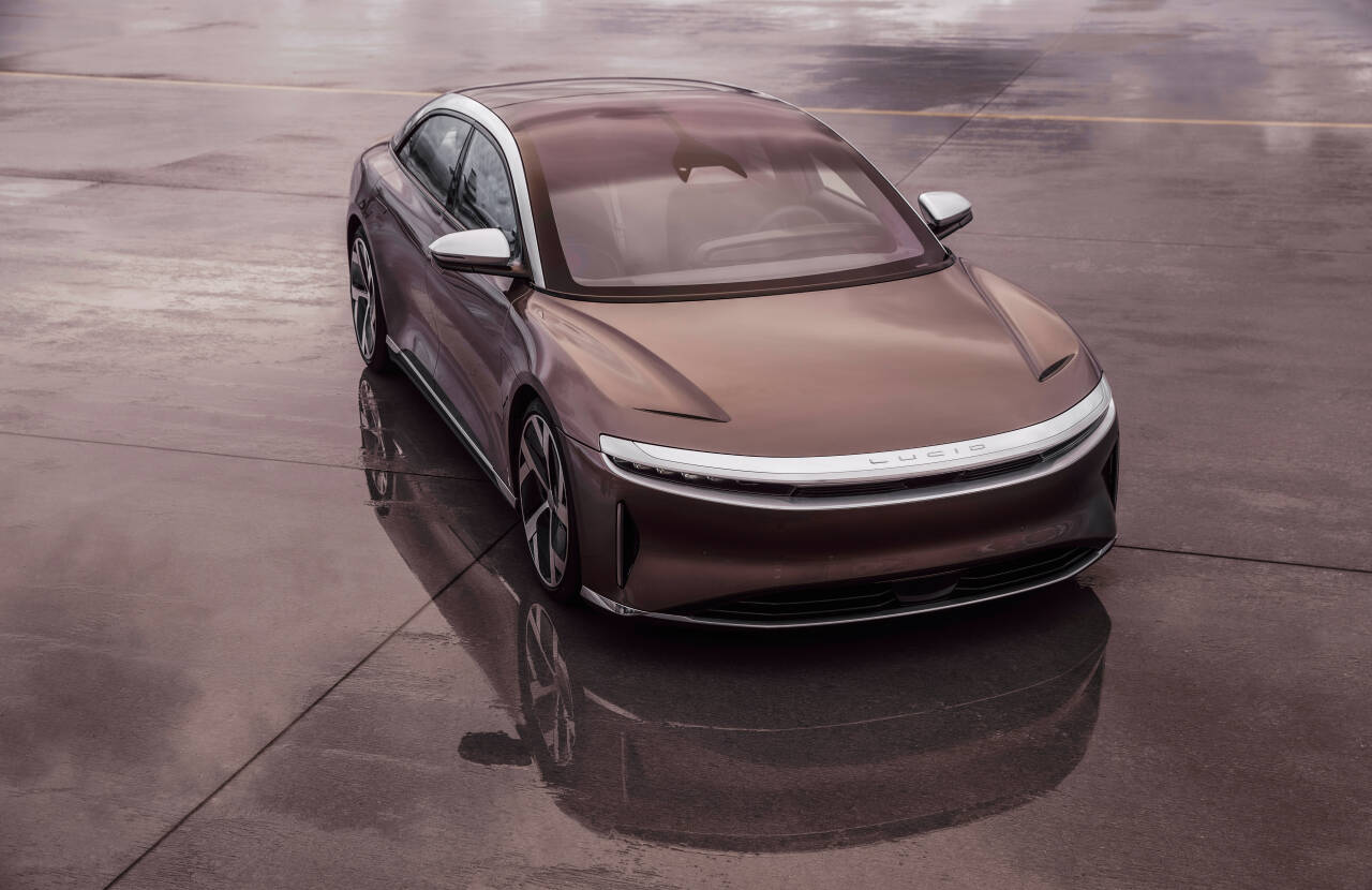 LANGT: Lucid Air har rekordlang rekkevidde. Foto: Produsenten