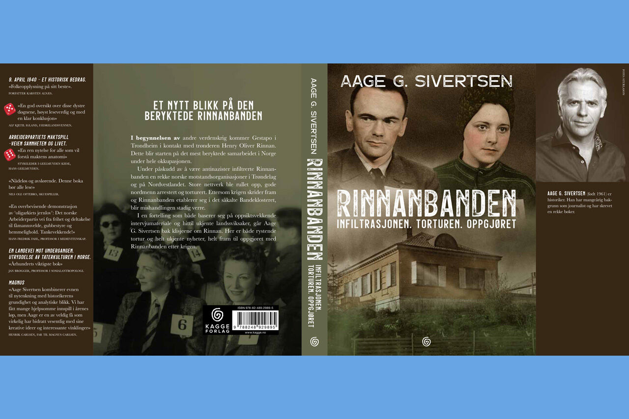 Aage G. Sivertsen med ny bok om Rinnanbanden. Lørdag 22.oktober blir han bokbadet på Grand Hotel i Kristiansund av Svein Olav kruse.