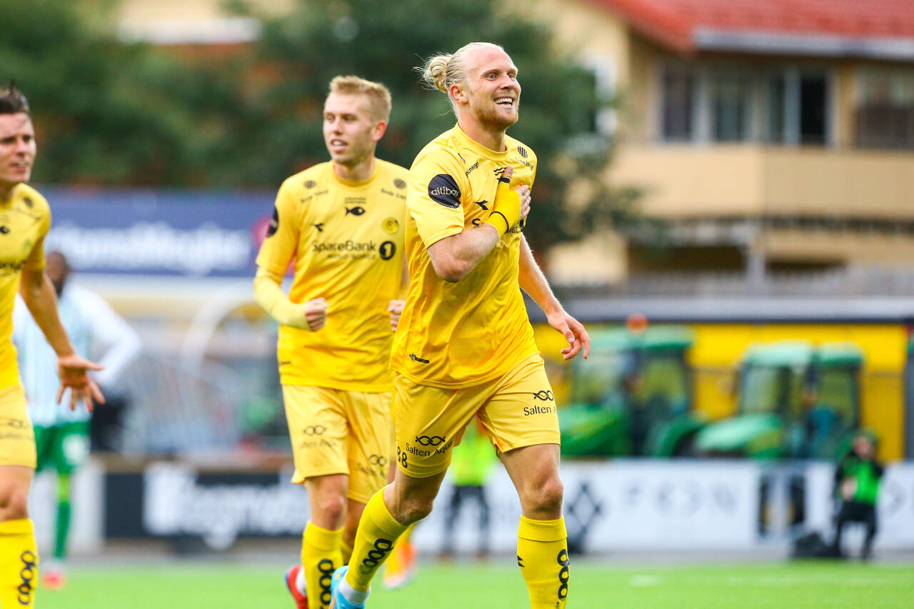 Lars-Jørgen Salvesen fikk en drømmedebut da han scoret i 4-0-seieren mot litauiske Zalgiris onsdag kveld. Foto: Mats Torbergsen / NTB