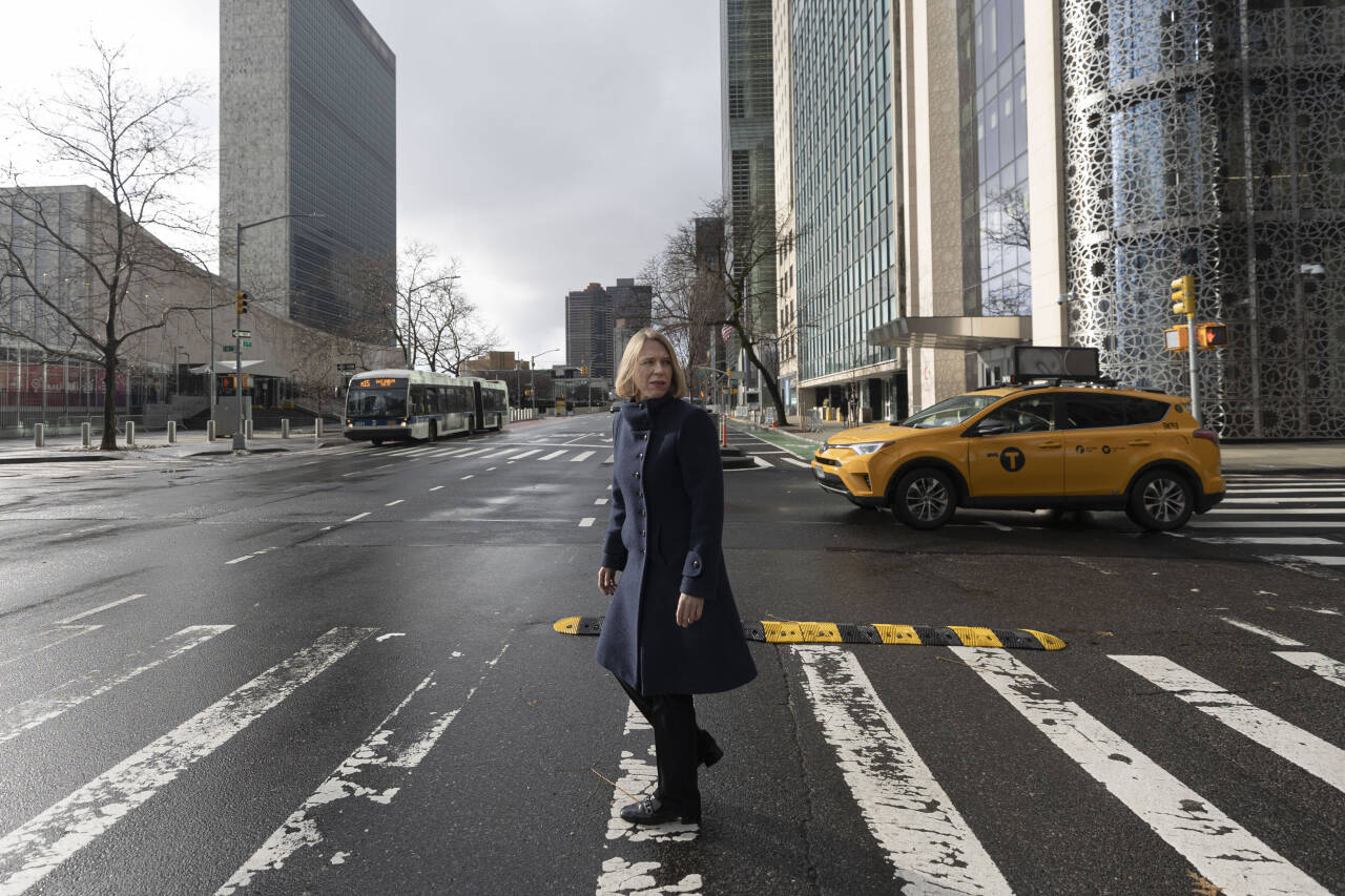 Utenriksminister Anniken Huitfeldt (Ap) dro til FN-hovedkvarteret i New York da Norge hadde presidentskapet i Sikkerhetsrådet i januar. Samtidig forberedte Russland, en av vetomaktene i rådet, seg på å invadere Ukraina. Arkivfoto: Pontus Höök / NTB