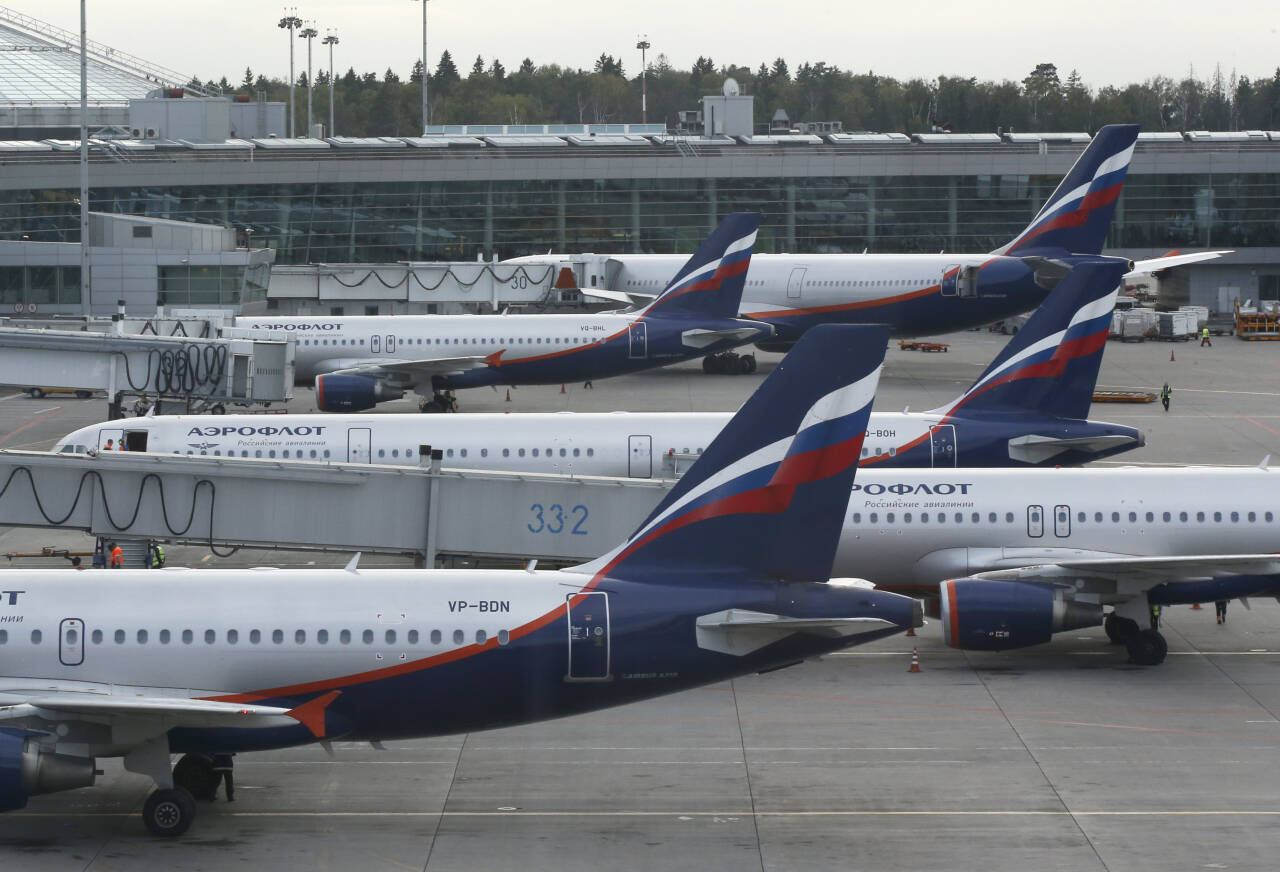 Fly fra Aeroflot parkert utenfor Moskva. Foto: Vidar Ruud / NTB