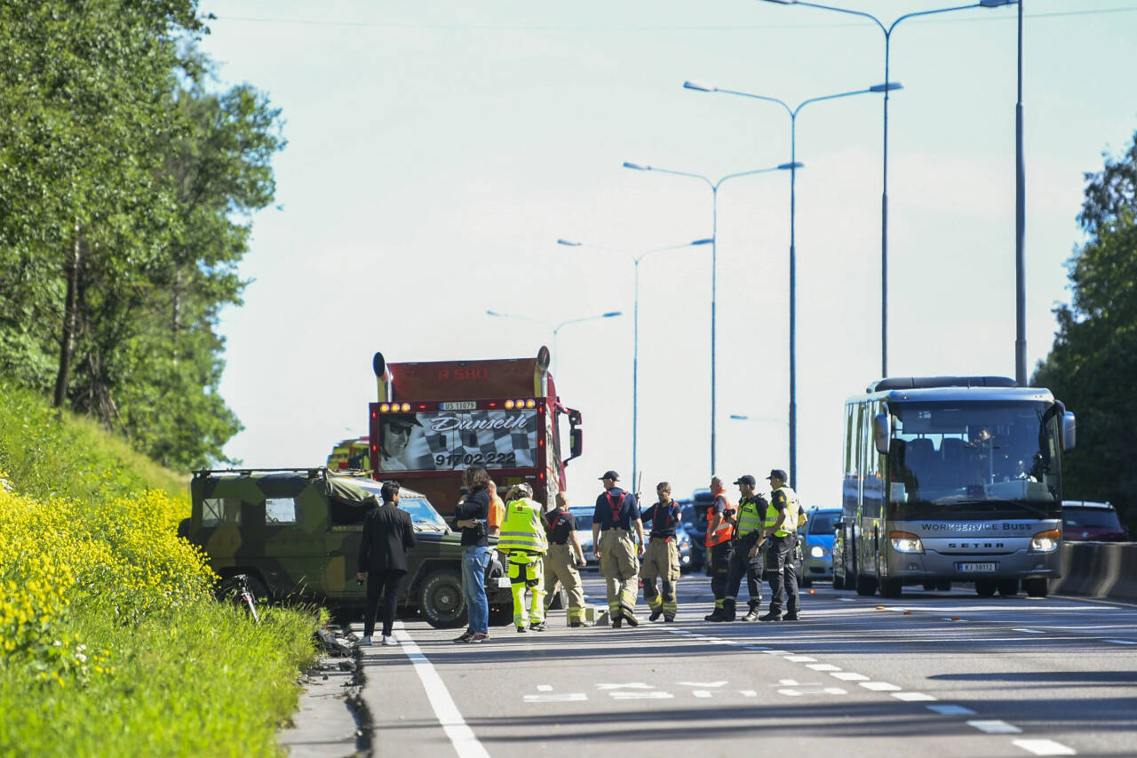 Sian-leder Lars Thoresen og fire andre personer var om bord i bilen som veltet. Ingen ble alvorlig skadd.Foto: Annika Byrde / NTB