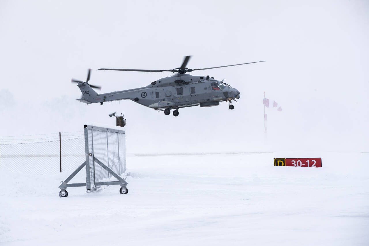 Et NH90-helikopter avbildet på Kjeller ved Lillestrøm i 2018. Foto: Berit Roald / NTB