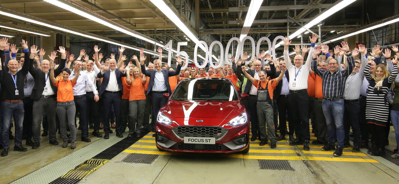 SLUTT: I 2019 passerte fabrikken i Saarlouis 15 millioner produserte Ford Focus, nå kan det snart være over både for fabrikken og bilmodellen. Foto: Produsenten