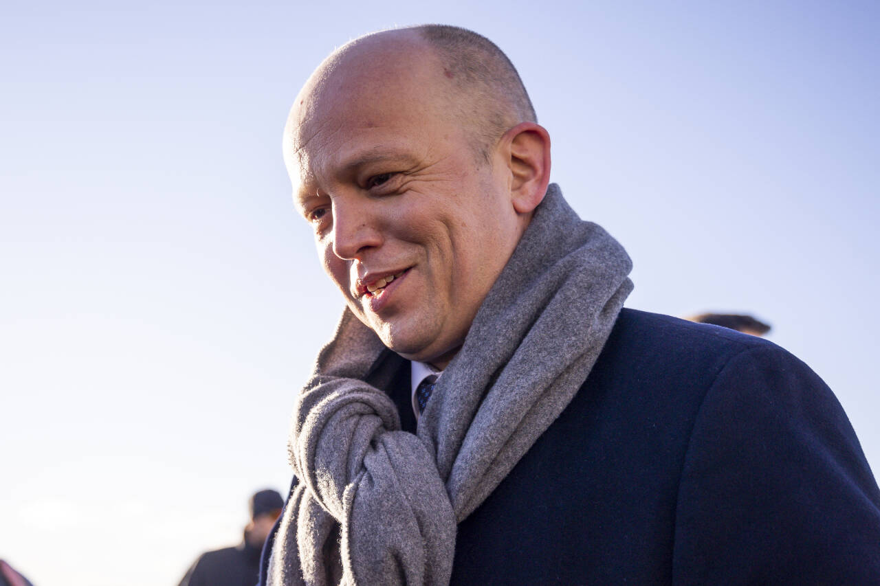 Sp-leder Trygve Slagsvold Vedum tror partiets forsvarspolitikk har gjort at partiet klatrer på meningsmålingen. Foto: Beate Oma Dahle / NTB