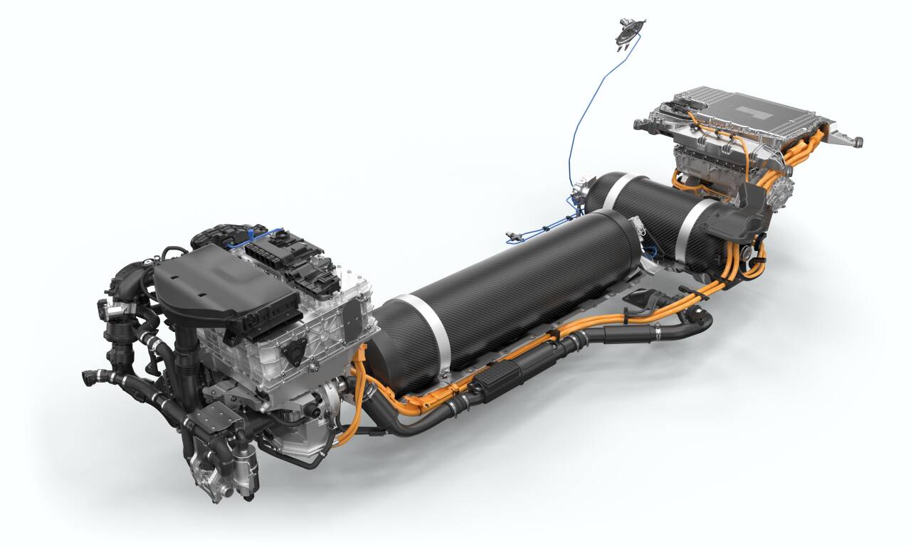 HYDROGEN: BMW utvikler en hydrogenmotor som skal testes ut senere i år. Foto: Produsenten