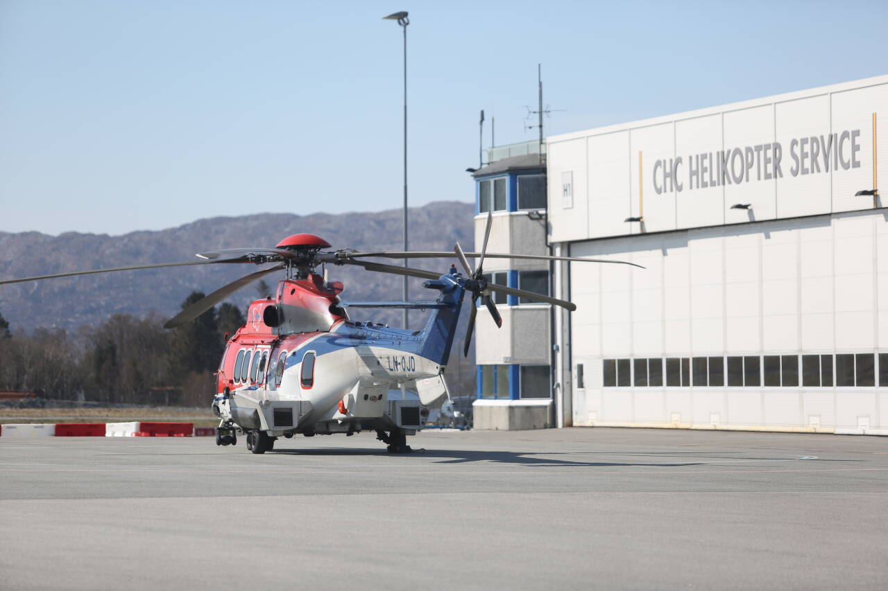 Lokalene til CHC helikopterservice på Flesland. Foto: Emil Breistein / NTB