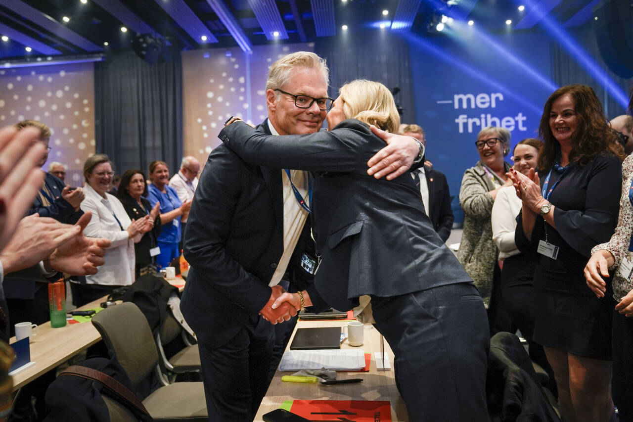 Hans Andreas Limi valgt til ny nestleder under Frp sitt landsmøte 2023 på Gardermoen.Foto: Fredrik Varfjell / NTB
