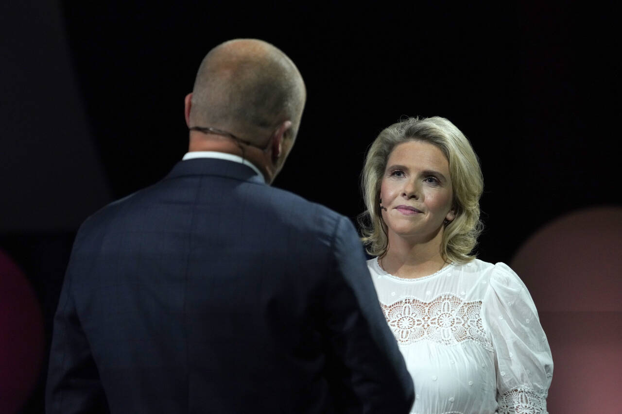  Frp-leder Sylvi Listhaug under partilederdebatten. Foto: Ole Berg-Rusten / NTB