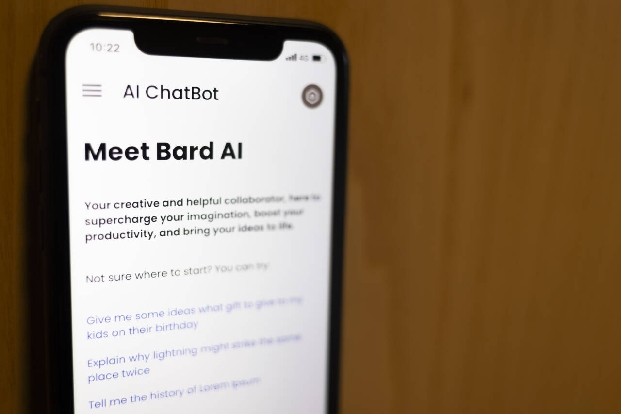 Googles nye KI-verktøy «Bard» er tilgjengelig i Norge. Foto: Frederik Ringnes / NTB