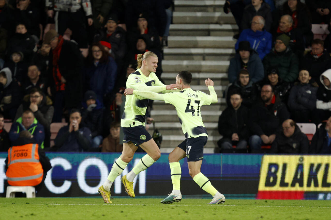 Manchester City vant 4-1 mot Bournemouth i Premier League. Foto: David Cliff / AP / NTB