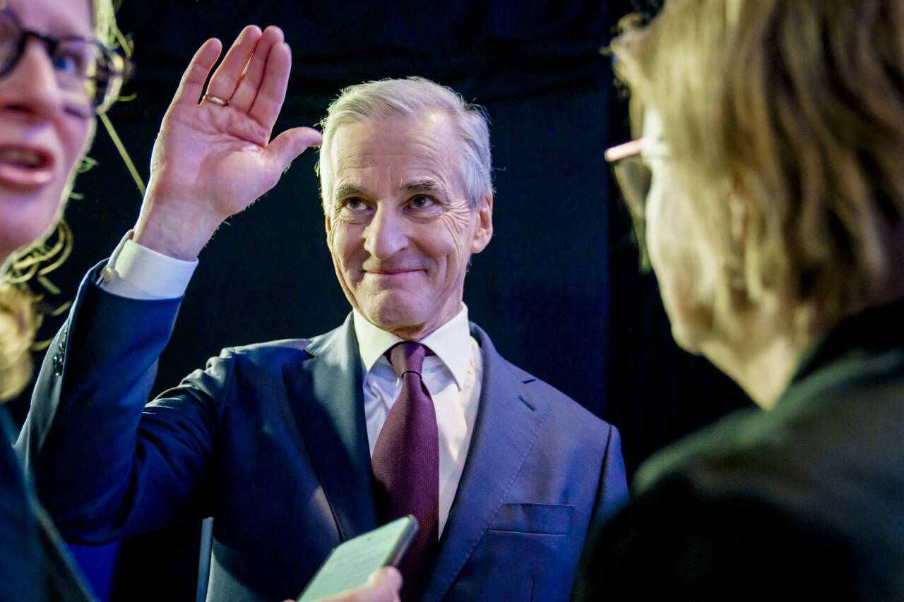 En ny måling er årets beste for Arbeiderpartiet og Jonas Gahr Støre. Her er statsministeren fotografert på NHOs årskonferanse tidligere i januar. Foto: Stian Lysberg Solum / NTB