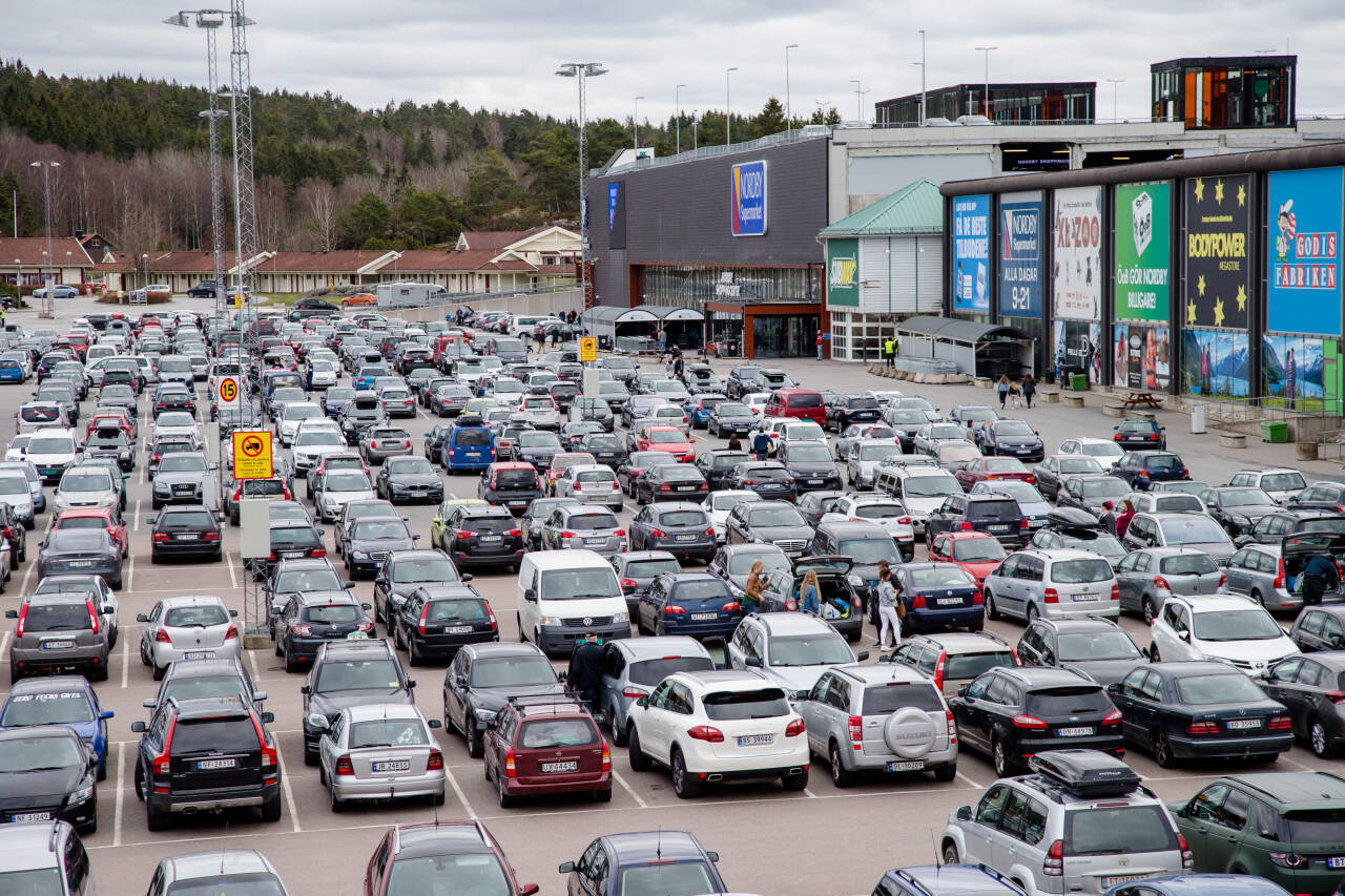 Nordmenns grensehandel er fremdeles et godt stykke unna nivået fra før pandemien. Foto: Audun Braastad / NTB