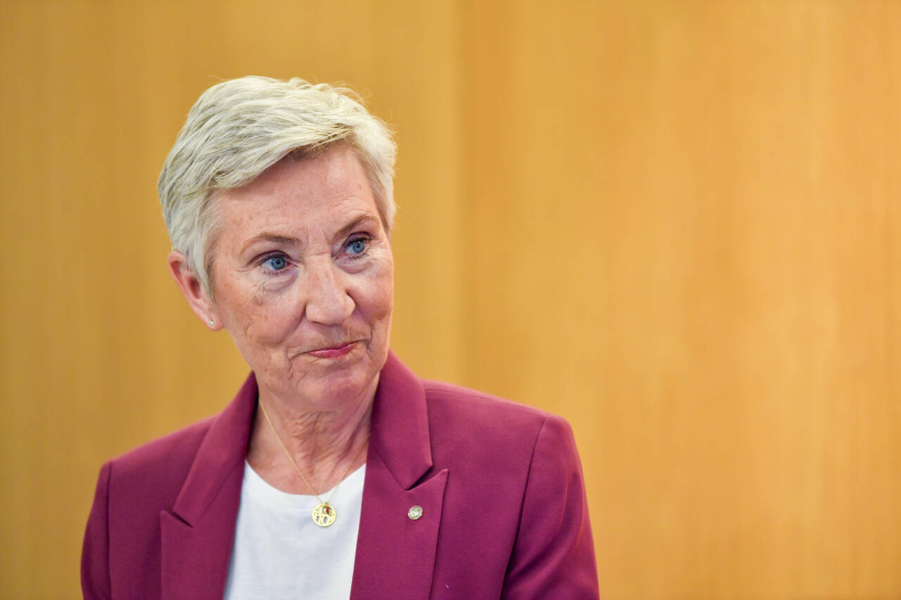 LO-leder Peggy Hessen Følsvik reagerer kraftig på Norges Banks doble renteheving torsdag. Foto: Rodrigo Freitas / NTB