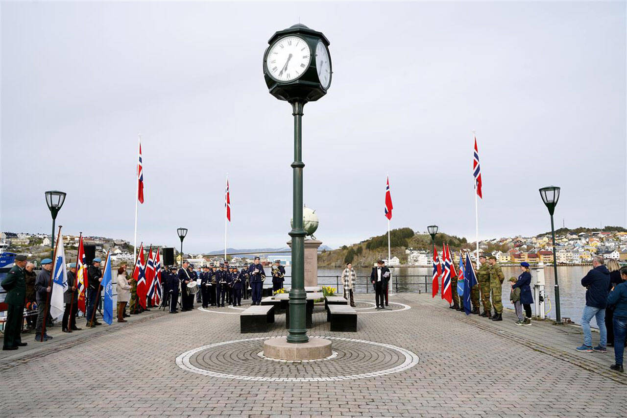 Fra markeringen i 2022 der representanter fra Ungdomsrådet holdt tale. Foto: Ingunn Strand / Kristiansund kommune