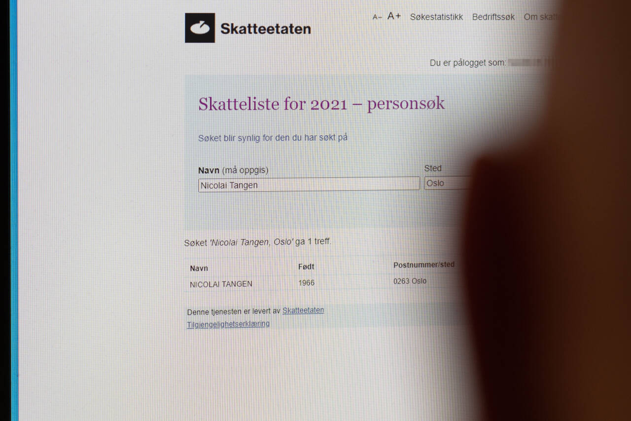Stortingsflertallet er enige om å gjeninnføre anonyme skattelistesøk. Foto: Håkon Mosvold Larsen / NTB