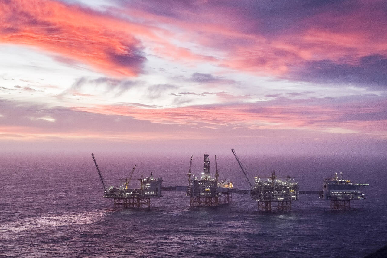 I olje- og gassnæringen gikk utslippene noe ned i 2022, til tross for at produksjonen økte. Bildet er tatt på Johan Sverdrup-feltet i Nordsjøen. Foto: Carina Johansen / NTB