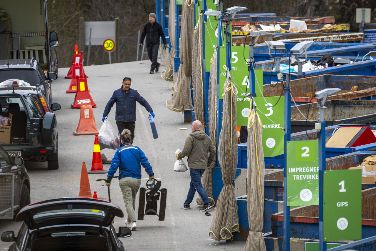 Grønmo Gjenbruksstasjon og gjenvinningsanlegg i Oslo. Foto: Heiko Junge / NTB