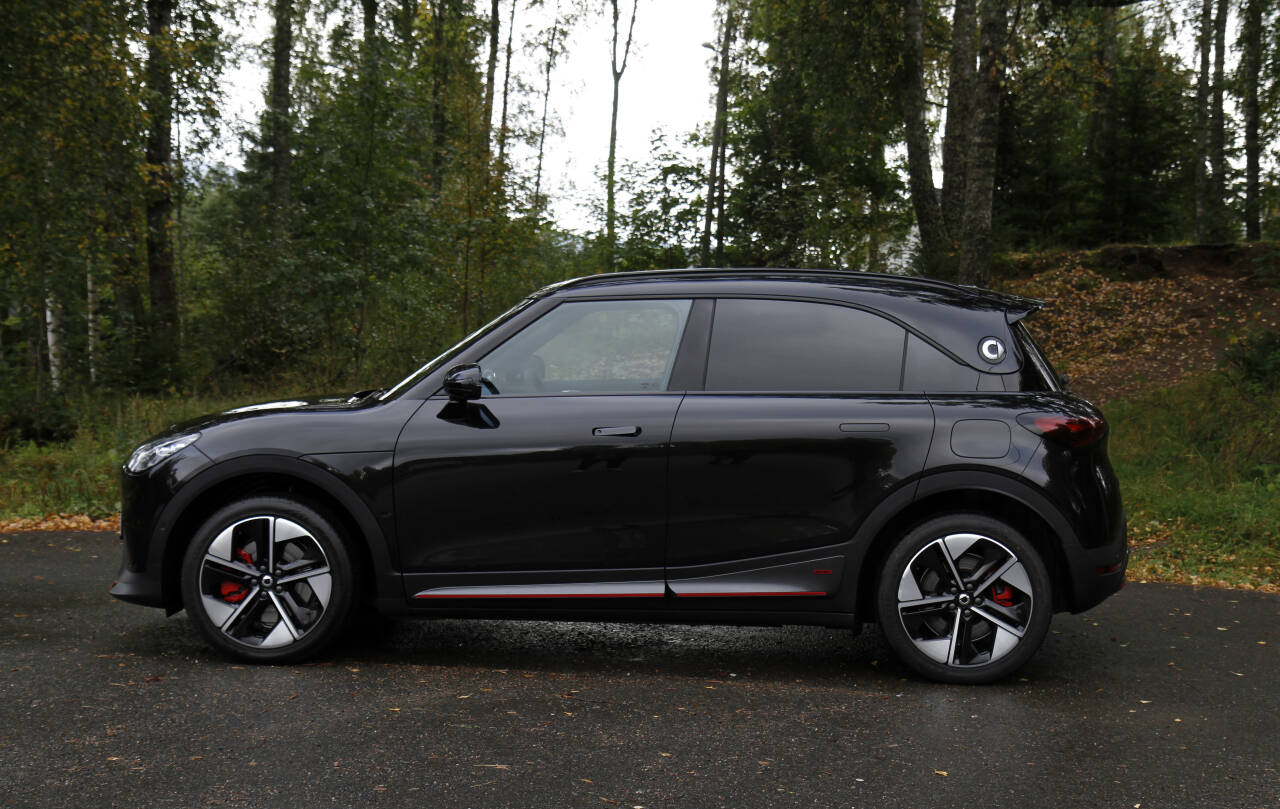 BRABUS: Topputgaven av Smart #1, Brabus, gjør null til hundre på 3,9 sekunder. Foto: Morten Abrahamsen / NTB