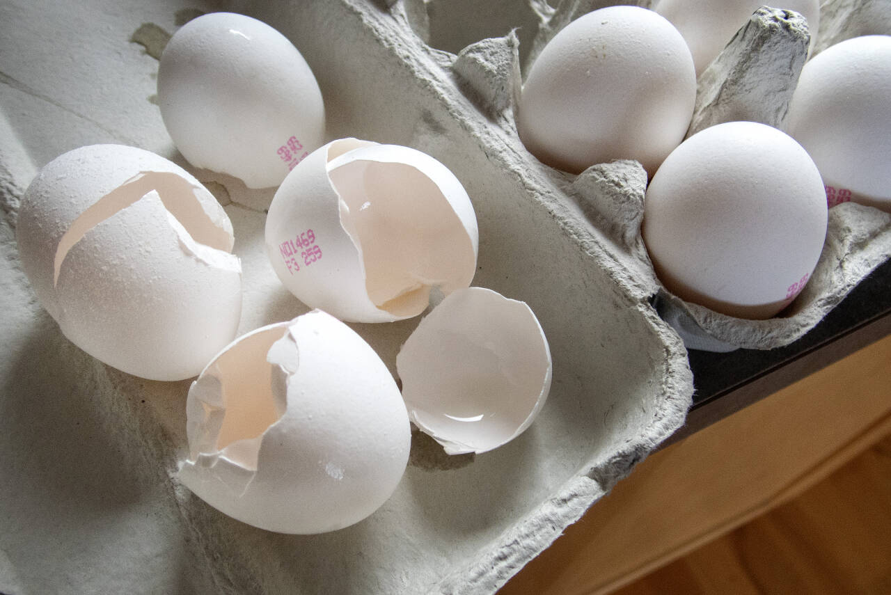 Folk må være forberedt på hel- og halvtomme egghyller de neste ukene, kanskje helt fram til påske. Foto: Gorm Kallestad / NTB