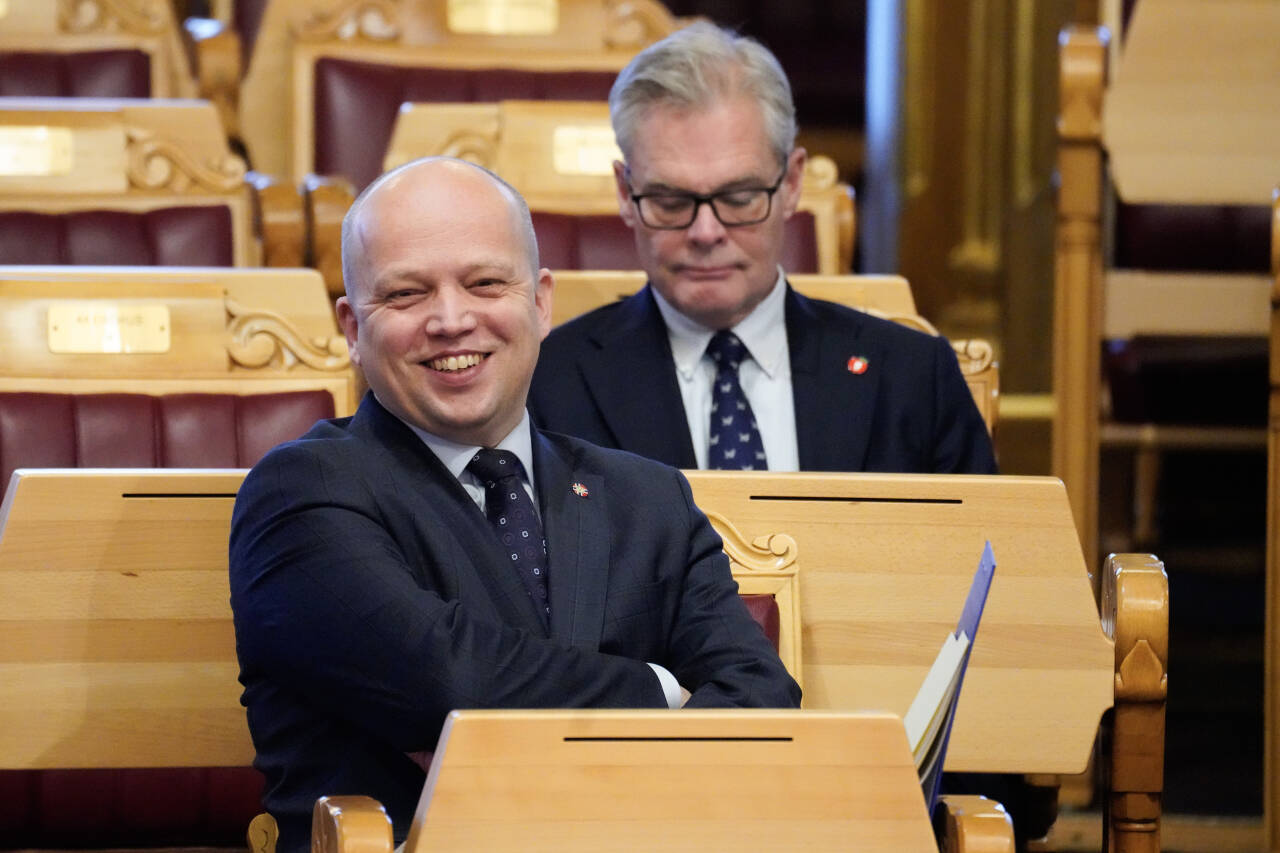 Finansminister Trygve Slagsvold Vedum (Sp) ble utfordret om økende ulikheter i Stortingets spørretime onsdag. Foto: Ole Berg-Rusten / NTB