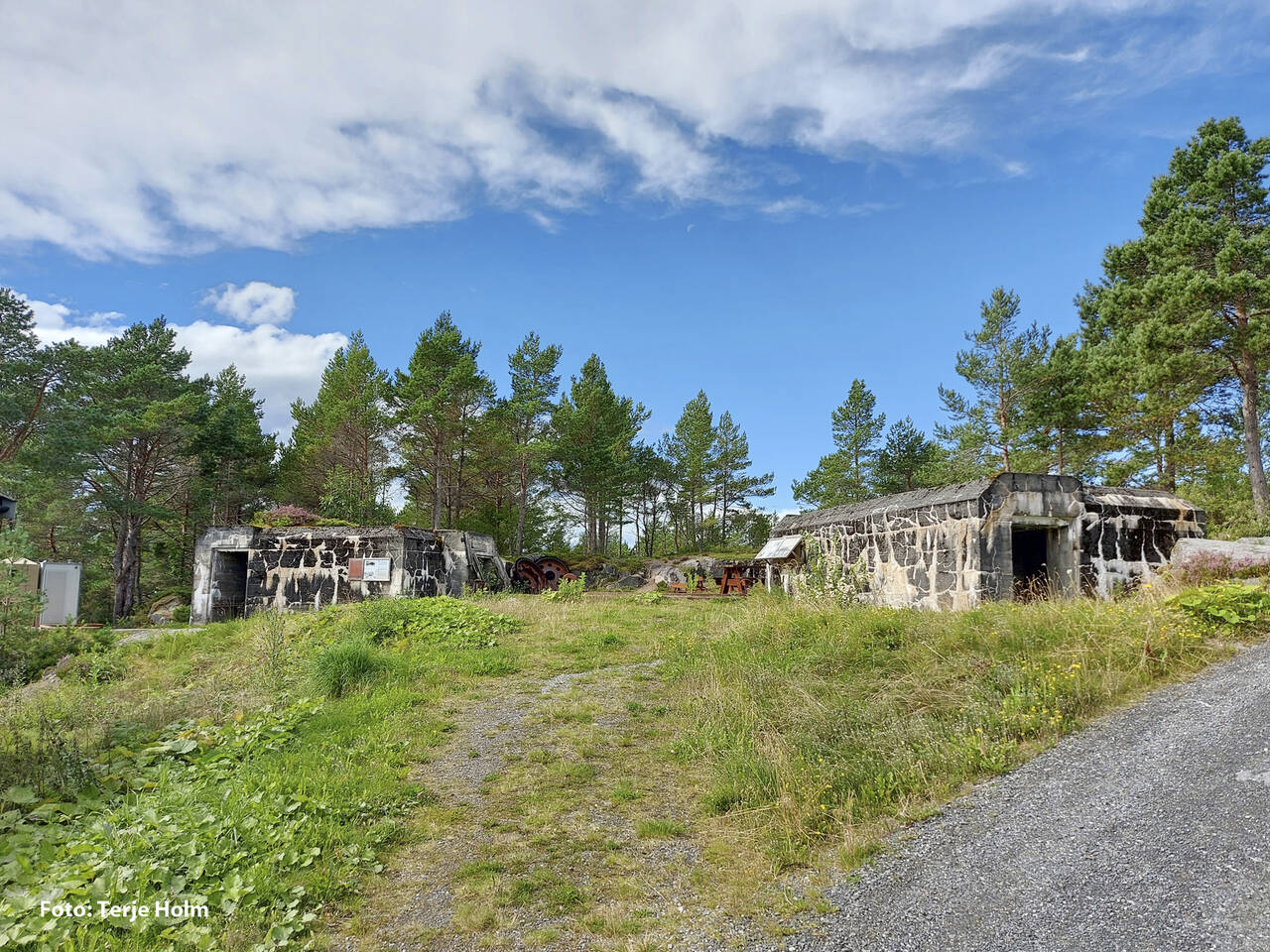 Tyske anlegg ved Melland Fort i dag. Foto: Terje Holm