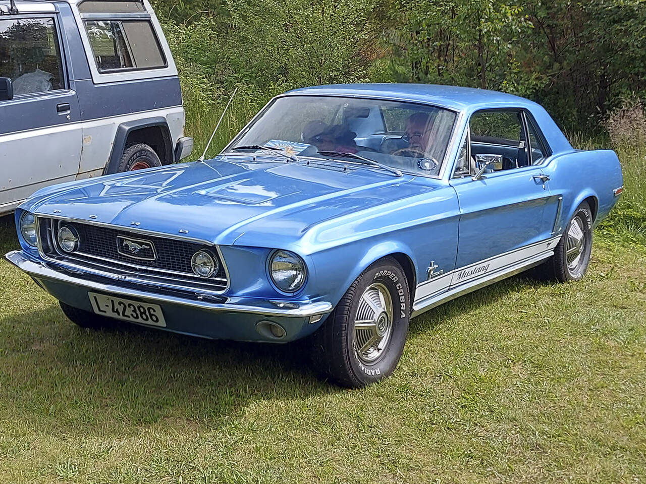 En klassiker i bilhistorien, Ford Mustang. Her en strøken 1968-modell. Foto: Terje Holm