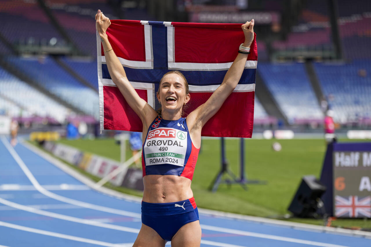 Karoline Bjerkeli Grøvdal har begeistret mange nordmenn med sine prestasjoner i friidretts-EM. Foto: Heiko Junge / NTB